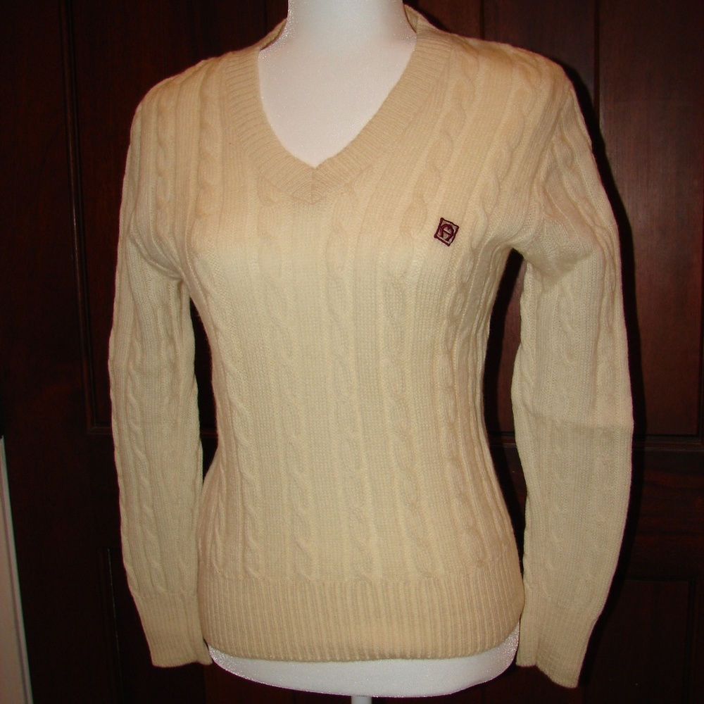 Vintage Etienne Aigner Pullover Sweater S/M White